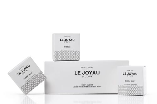 Coffret Cadeau Blanc I - Savons Solide de Luxe - 100% Naturels, Artisanaux et Écologiques