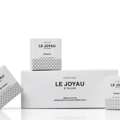 Weiße Geschenkbox I – Luxus-Festseifen – 100 % natürlich, handwerklich und ökologisch