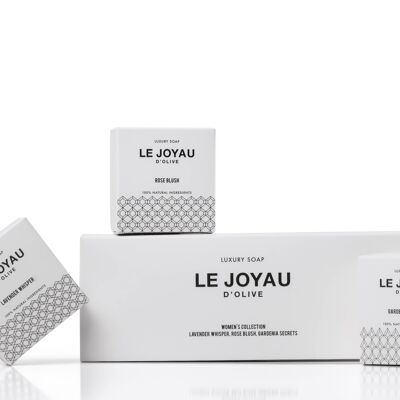 Coffret Cadeau Blanc I - Savons Solide de Luxe - 100% Naturels, Artisanaux et Écologiques