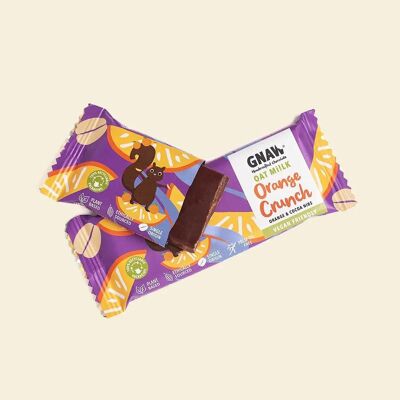 Avena Crujiente De Naranja Mi!Barra de chocolate tamaño snack lk - Vegana