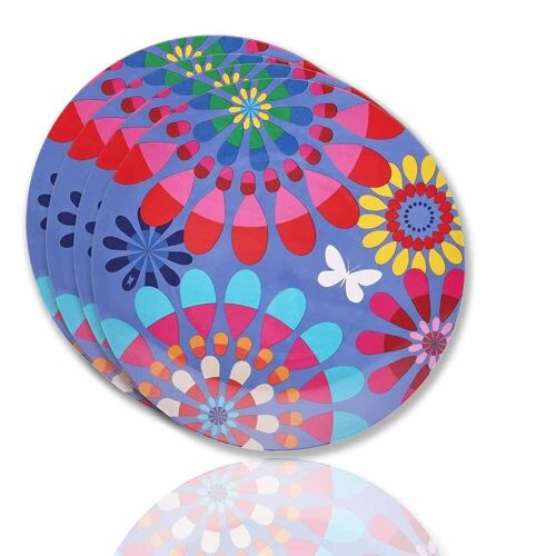 Set of 4 Medium Plates - Festival