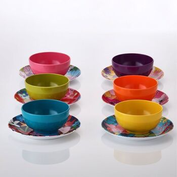 Set de 6 Petites Assiettes Apéritives - Floral 5