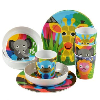 Lot de 4 tasses à jus pour enfants - Animaux de la jungle 2