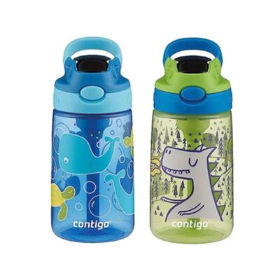 Pair CLEANABLE Kids Bottles Dragon Whale 420 ml