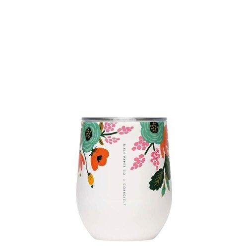 Rifle Paper Stemless - 12oz Gloss Cream - Lively Floral