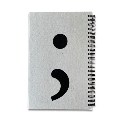 Cuaderno espiral gris - Punto y coma