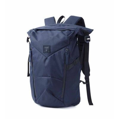 Roll Top Backpack Solid Navy 4482