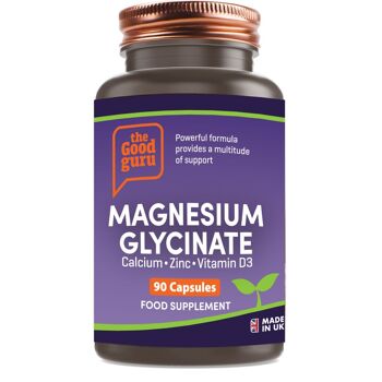Glycinate de magnésium, zinc, calcium et D3-vegan-Pot de 90 capsules 1