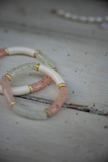 Le bracelet jonc nude rose 1