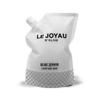 Gel Douche Éco-Recharge - Savon Liquide Pour Le Corps - Olive Zephyr - 100% Naturel et Artisanal 1
