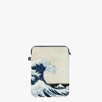 KATSUSHIKA HOKUSAI Housse ordinateur portable recyclée La Grande Vague 24 x 33 cm