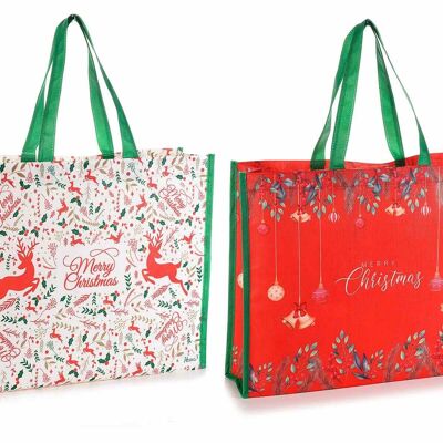 Bolsas navideñas en tela no tejida con estampado de diseño navideño italiano 14zero3