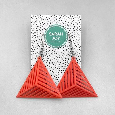 Boucles d'oreilles triangle à grandes rayures