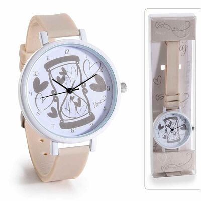 Relojes de cuarzo con diseño ''Time Life'' y correa de silicona en caja de regalo 14zero3