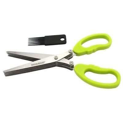Herb scissors with cleaning brush for Fackelmann stainless steel blades