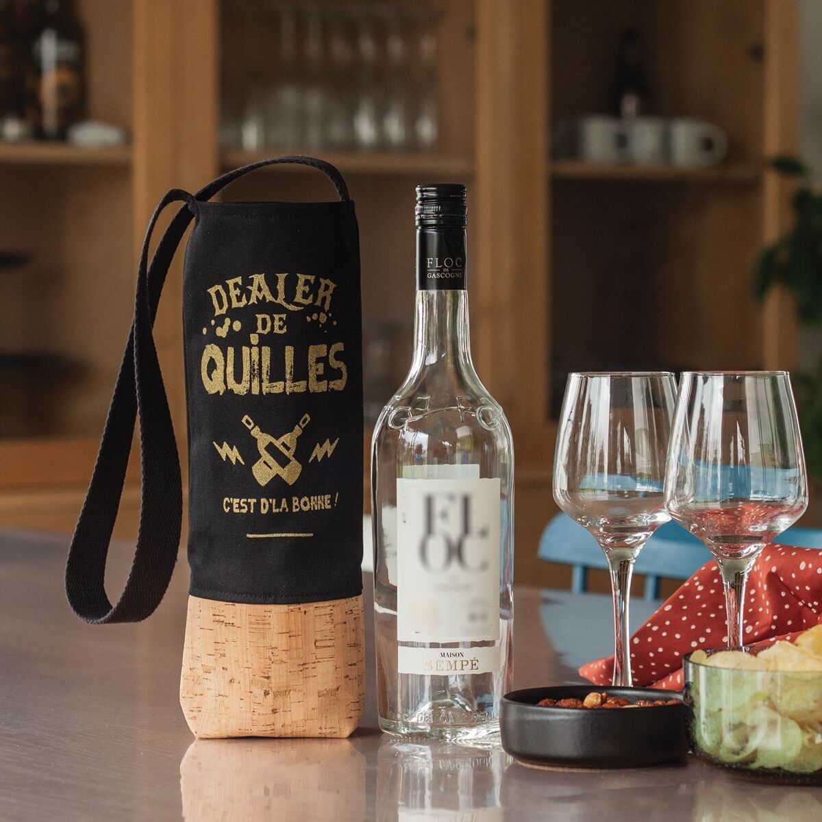 RIVENDITORE borsa portabottiglie fatta a mano