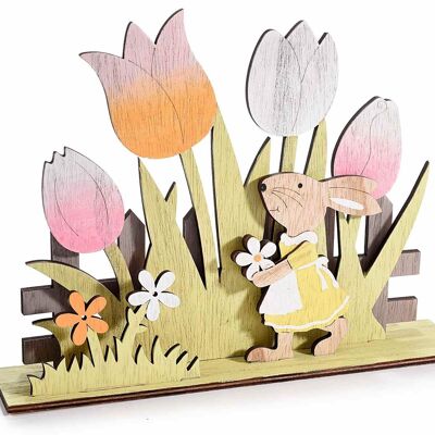 Wooden decorations to place "Bunny in the garden"