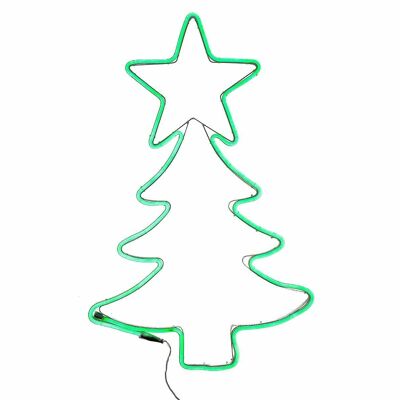 Decorative Christmas tree with neon power light to hang