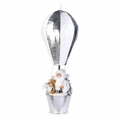 Decorative Christmas hot air balloons to hang with Santa Claus, bear and gift packages