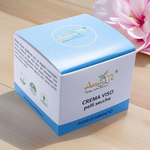 Crema viso pelle secca con olio di Germe - Fiori d'Arancio