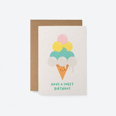 Passez un doux anniversaire - Carte d'anniversaire