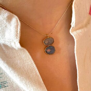 Collier Petit Namaste - kyanite sertie (CHO11BIS) 3