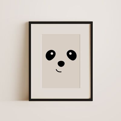 Glücklicher Panda – Wanddekoration-Kunstdruck