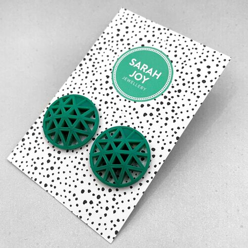 Geometric Circle Stud Earrings