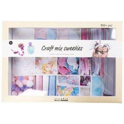 Kit de actividades manuales DIY para niños - Candy - Colores pastel - 900 piezas