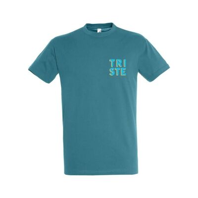 T-Shirt "Sad"__XL / Blu