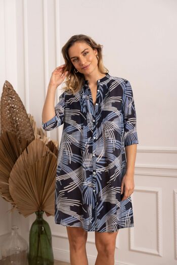 Robe chemise Palma imprimée en viscose soie - CK08216 7