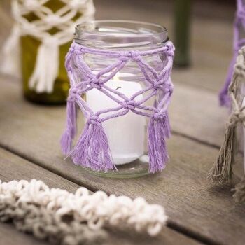 Kit DIY macramé - Décorations sur verre 2