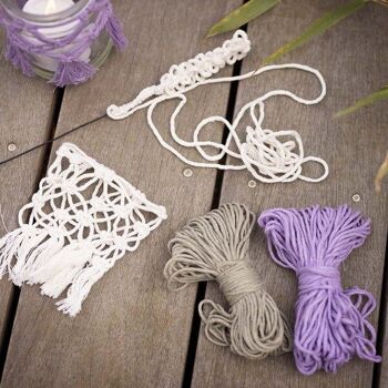 Kit DIY macramé - Décorations sur verre 3