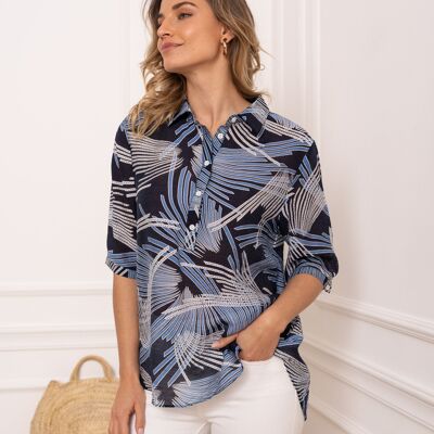 Calvi printed silk viscose shirt - CK08217