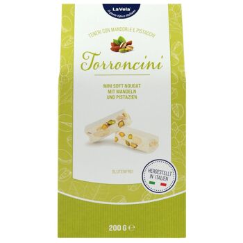 La Vela Torroncini aux amandes et pistaches, moelleux, 200g, coffret cadeau, nougat blanc 5