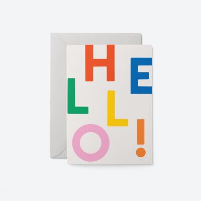 Hello! - Freundschaftsgrußkarte