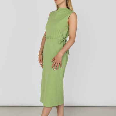 Vestido midi confeccionado en algodón orgánico