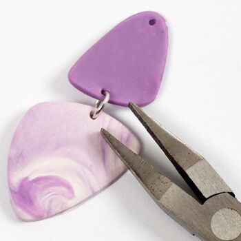 Kit DIY bijoux - Boucles d'oreille marbrées - 2 paires 3