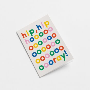Hip, Hip, Hourra ! - Carte de voeux d'anniversaire 2