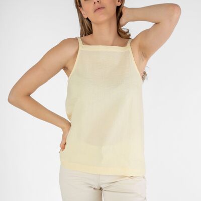 Seersucker top made from organic cotton