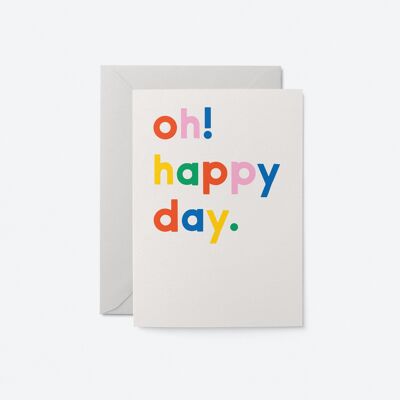 Oh! Glücklicher Tag – Glückwunschkarte