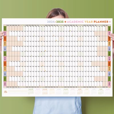 2024-2025 Academic Year Wall Planner | A1 | Shine Bright