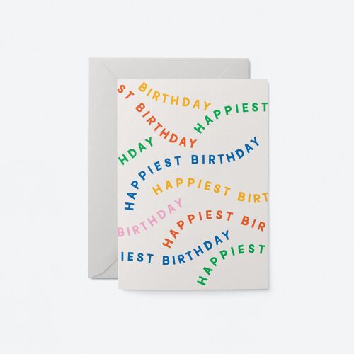 Happiest Birthday - Birthday card
