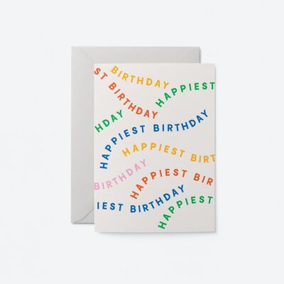 Le plus joyeux anniversaire - Carte d'anniversaire