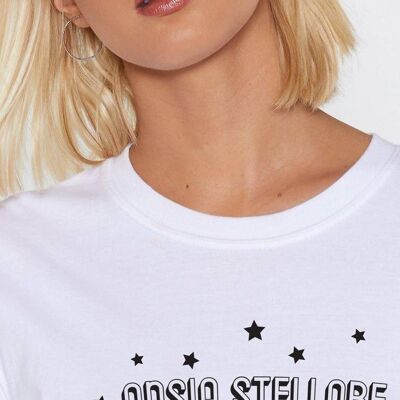 T-Shirt "Anxiety Star"__S / Bianco