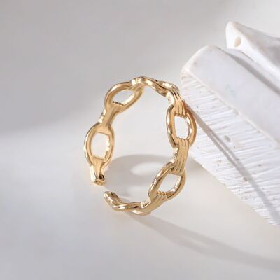 Gold multi circle ring