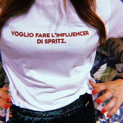 T-Shirt "Influencer Spritz"__XS / Bianco