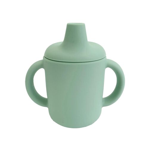 Sippy cup silicone cameo green