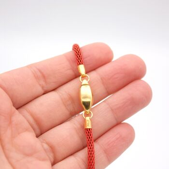 Collier tendance rouge et or SALAMINA avec pendentifs 3