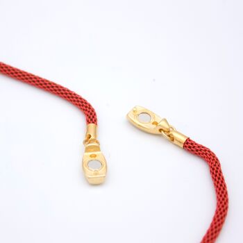 Collier tendance rouge et or SALAMINA avec pendentifs 4